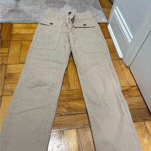 Veronica Beard Beige Cargo Pants